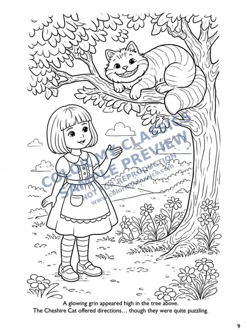 Sample coloring pages from Wonderland 5